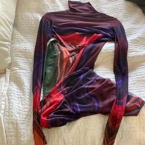 Revolve multi color SHEER maxi dress